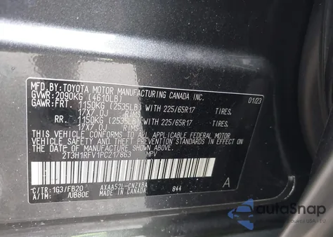 2023 Toyota Rav4 Le from USA, damaged, VIN 2T3H1RFV1PC217863